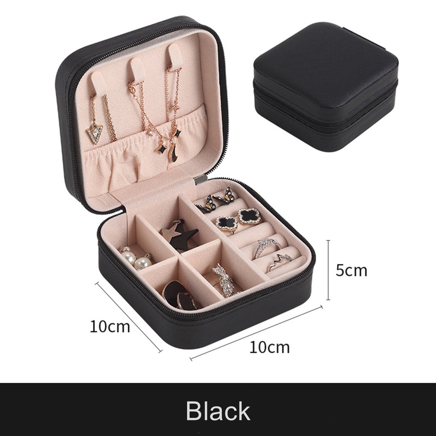 Leather Travel Jewelry Organizer Box for Women