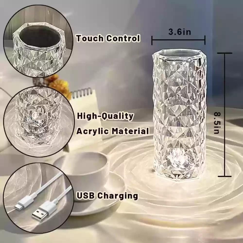 Rechargeable Multicolor Table Lamp with Remote Control