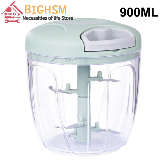500/900ML Manual Meat Mincer Garlic Chopper Rotate Garlic Press Crusher Vegetable Onion Cutter Kitchen Cooking Accessories
