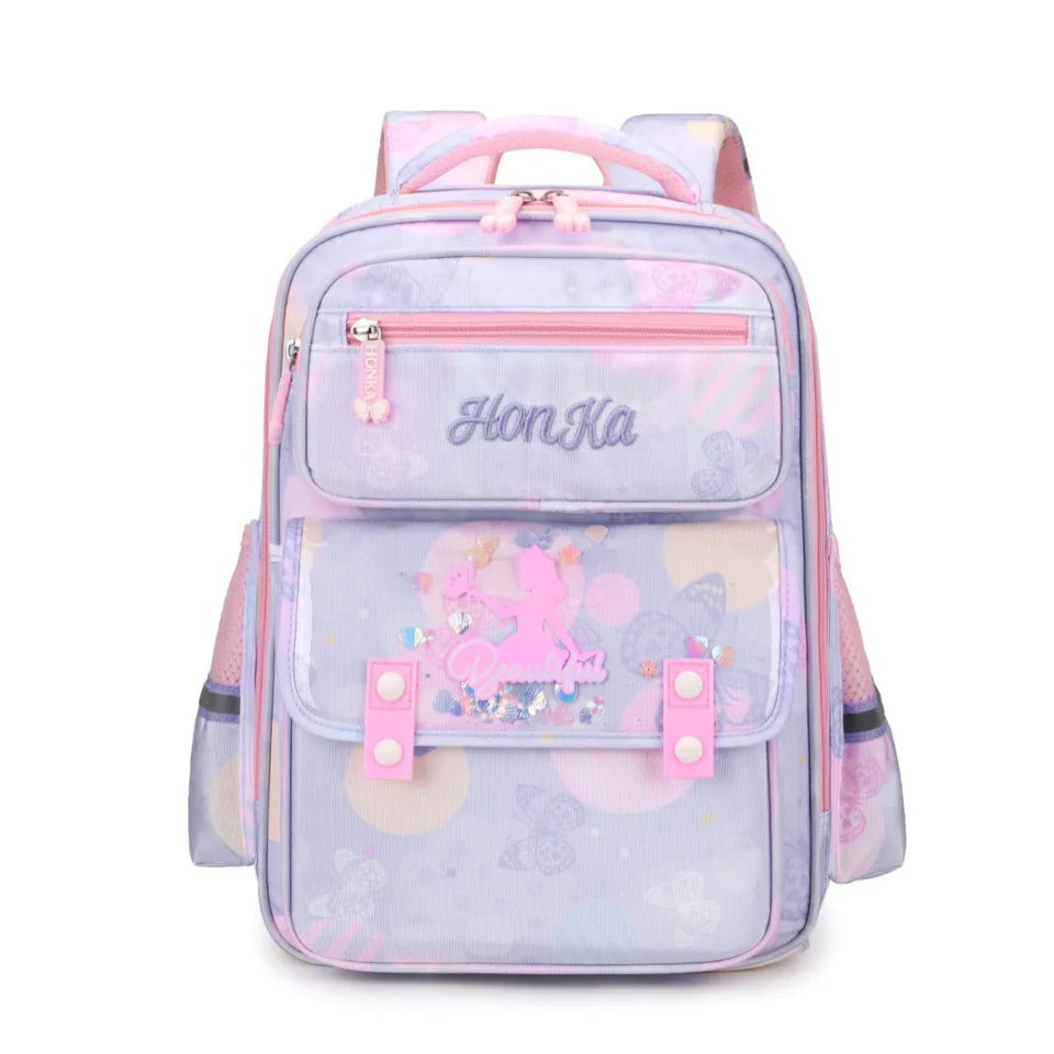Gradient Princess School Bags for Teenage Girls Large capacity backpacks for elementary school girls Female travel backpack