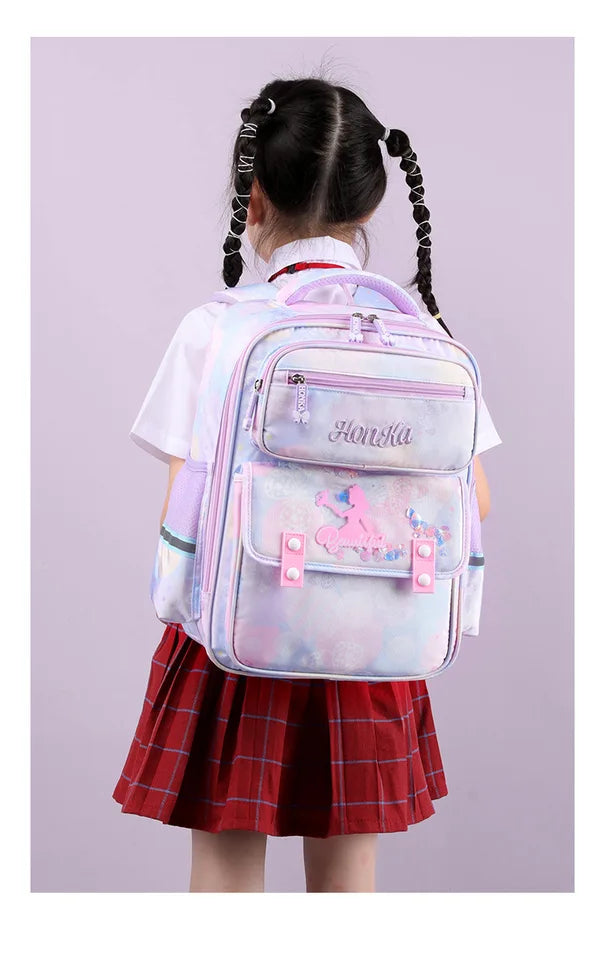 Gradient Princess School Bags for Teenage Girls Large capacity backpacks for elementary school girls Female travel backpack