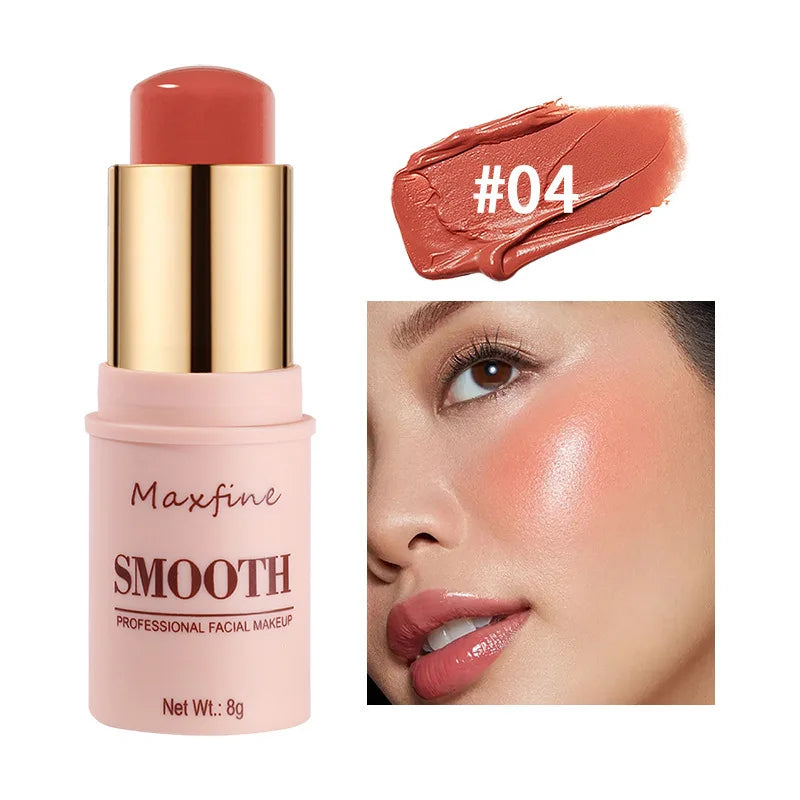 Facial Powder Blusher Stick Cream Shadow Highlight Repair Monochrome Expansion Color Shrink Red Rouge Concealer