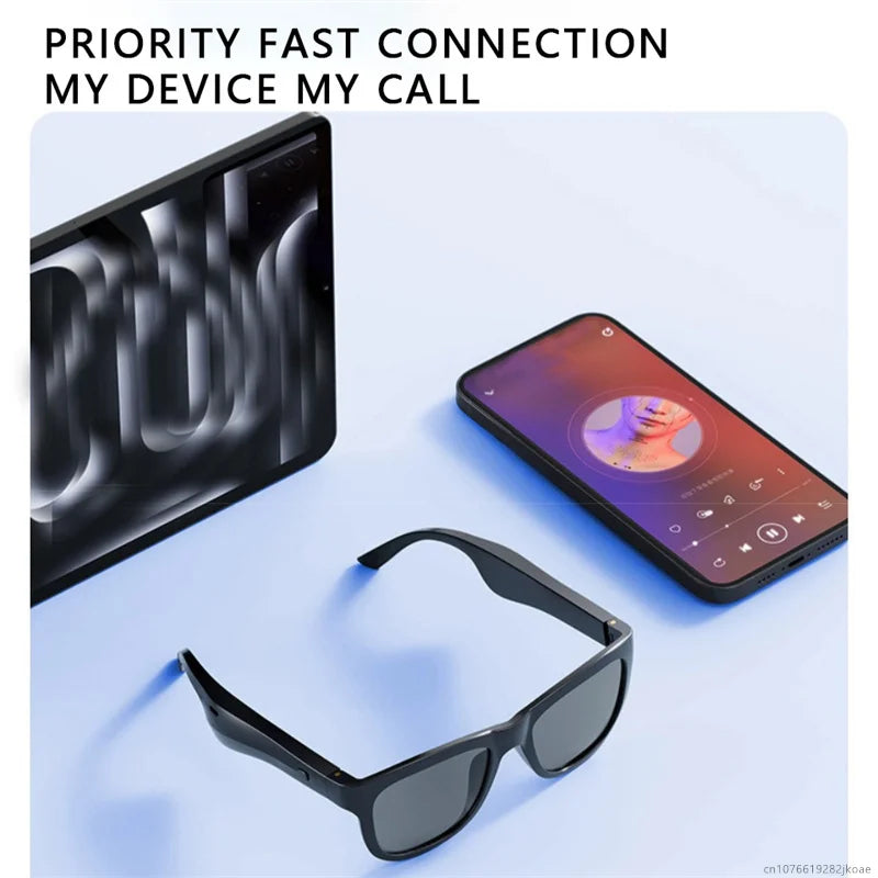 New OVO-1 Smart Glasses Headphone Wireless Bluetooth 6.0 Sunglasses Earbuds Outdoor Sport Earphone HD Microphone Calling Headset