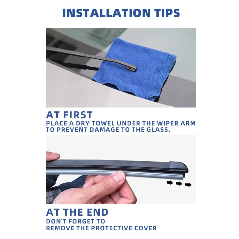 LHD Front Rear Windshield Wiper Blades For Land Rover Defender 1990 - 2024 3pcs Windscreen Window Brushes Refills Accessories