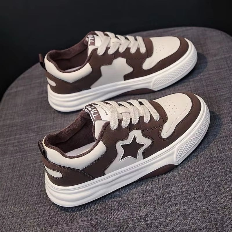 Fashion Casual Star Sport Loafers Women Chunky Sneaker Outdoor Comfort Soft Bottom Anti-slip Board Loafers Athletic Shoes