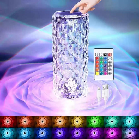 Rechargeable Multicolor Table Lamp with Remote Control