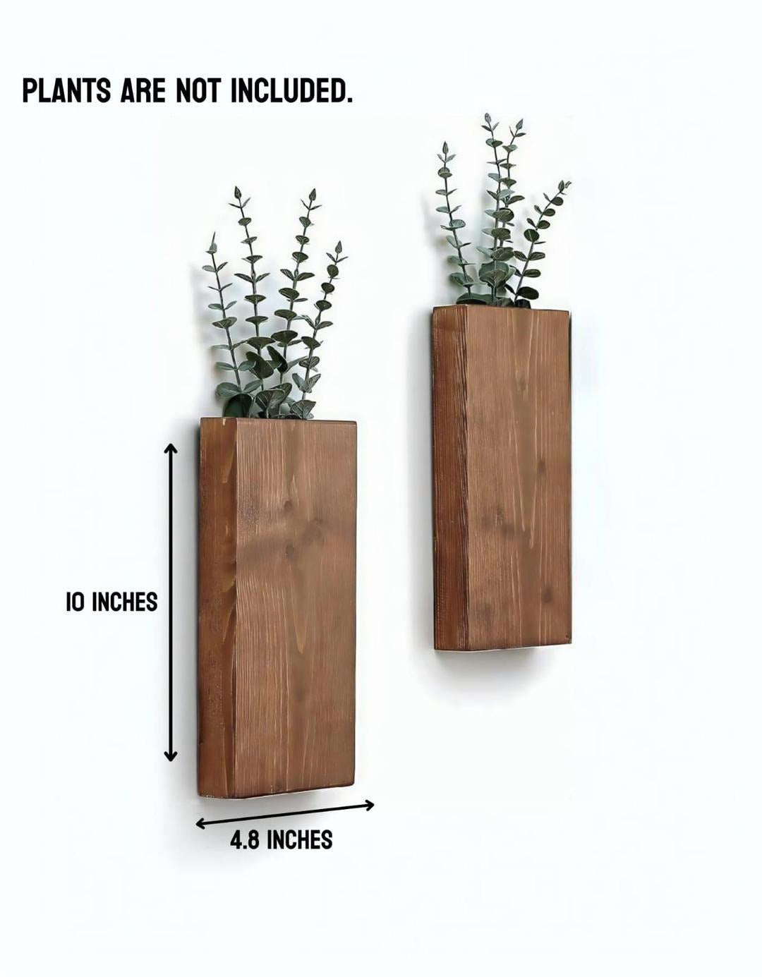 Modern Abstract Wall Art Brown MDF 10x4.8"