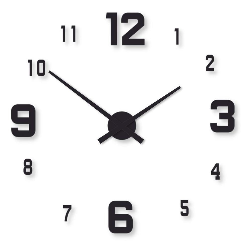 Modern Black Wall Clock for Living Room Office