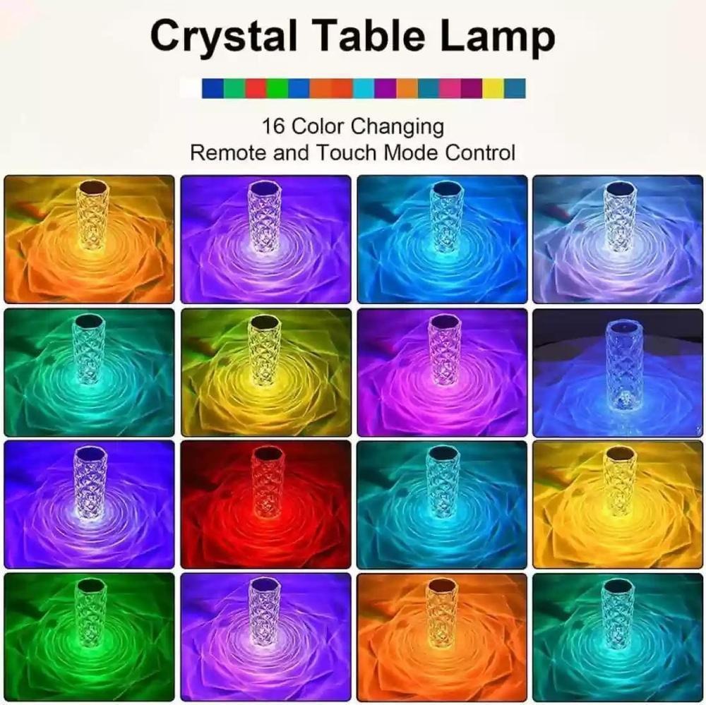 Rechargeable Multicolor Table Lamp with Remote Control