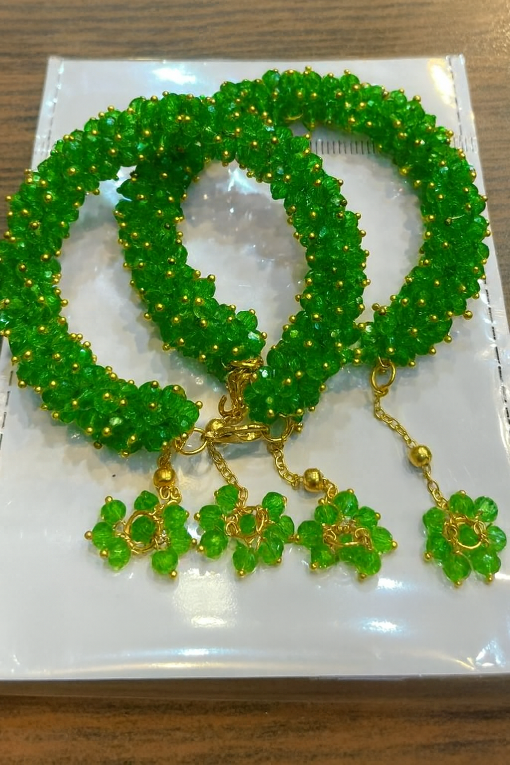 Single 1 Gajra Bracelet Crystal Beads Women & Girls Fashion accessories