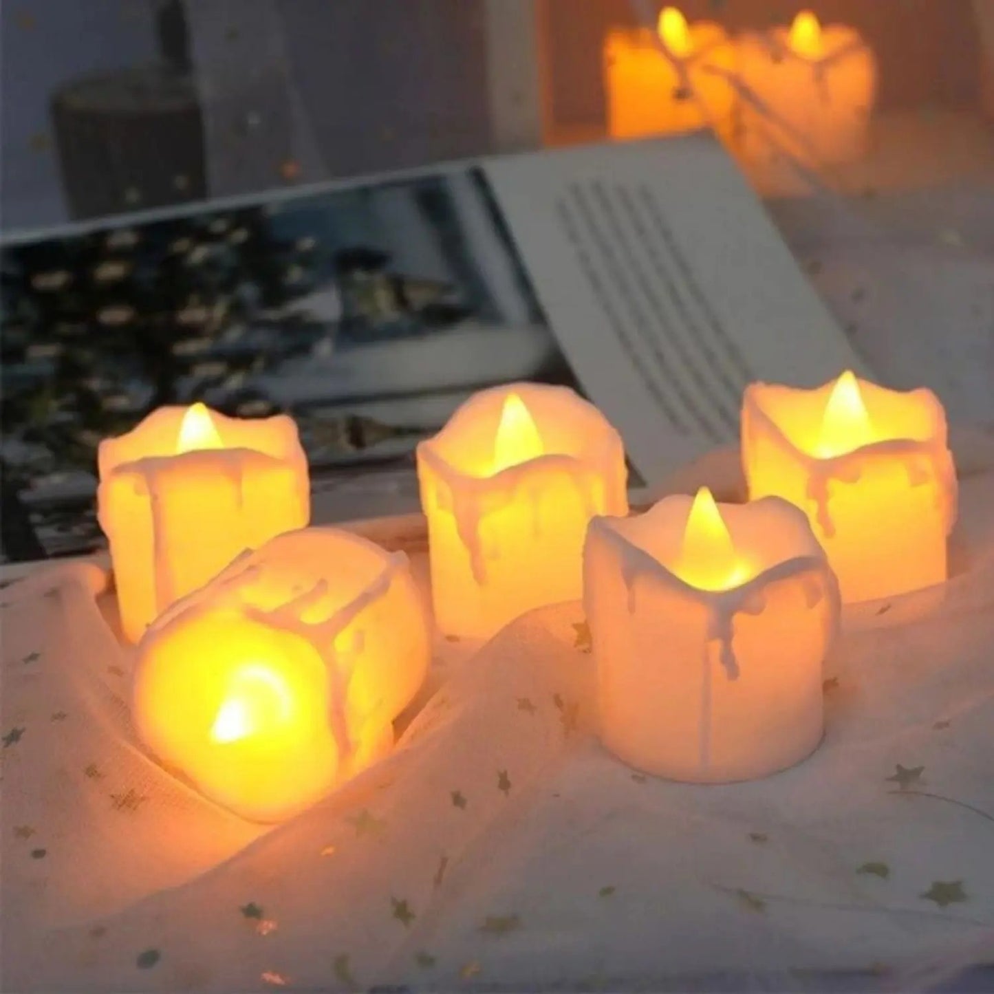 Candle Tea Light flameless Candles Electric in Warm White