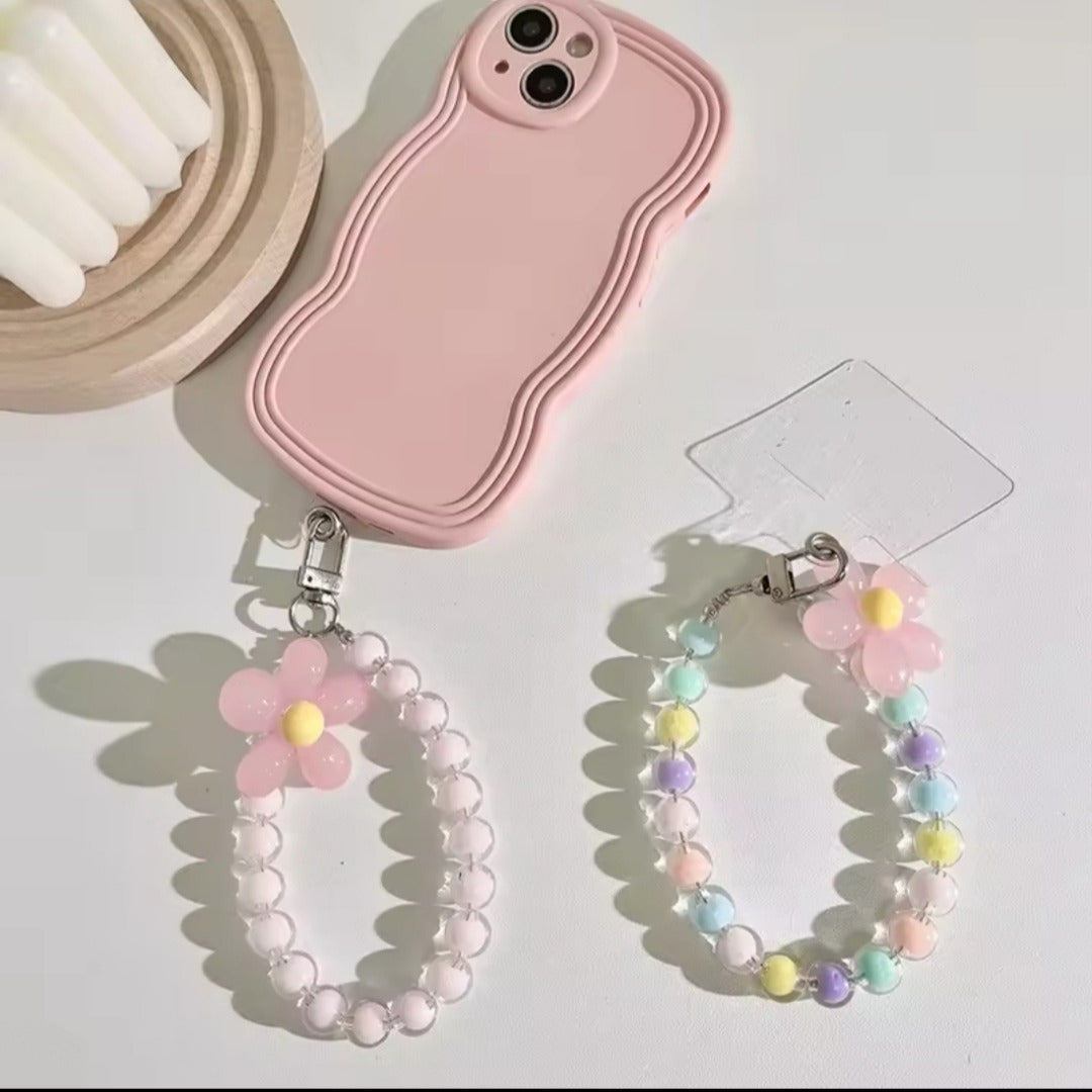 Multi Colorful Flower Beaded Charm for Mobile Phone